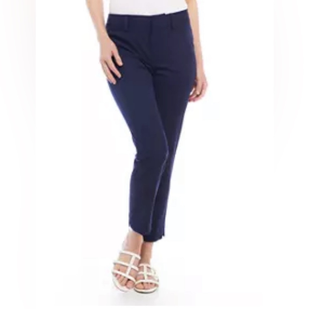 Crown & Ivy Ladies Cary Navy Bi Stretch Ankle Pants, EUC (Looks New), Size 6P